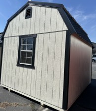 10 x 12 Standard Lofted Barn White Exterior 03